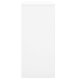 Berkfield Home Office Cabinet with Sliding Door White 90x40x90 cm Steel - Size: 90 x 40 x 90 cm - thumbnail 4