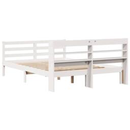 Berkfield Home Beautiful Bed Frame with Headboard without Mattress White 140x200 cm - thumbnail 6