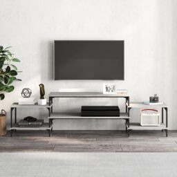 Berkfield Home TV Cabinet Grey Sonoma 197x35x52 cm Engineered Wood - Size: 197 x 35 x 52 cm - thumbnail 3