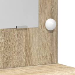 Berkfield Home 3 Piece Dressing Table Set Somoma Oak Engineered Wood in Beige - thumbnail 8