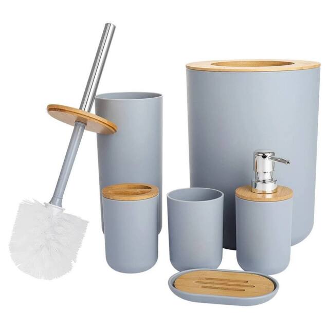 Kelvenix Grey 6-Piece Bathroom Set - image 1