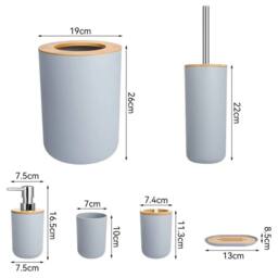 Kelvenix Grey 6-Piece Bathroom Set - thumbnail 2
