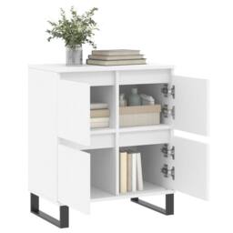 Berkfield Home Sideboard White 60x35x70 cm Engineered Wood - Size: 60 x 35 x 70 cm - thumbnail 4