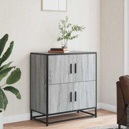 Berkfield Home Sideboard Grey Sonoma 68x35x76 cm Engineered Wood - Size: 68 x 35 x 76 cm - thumbnail 3