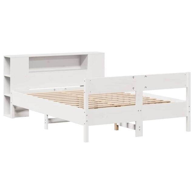 Berkfield Home Decorative Bookcase Bed without Mattress White 140x200cm Solid Wo - Size: 140x200 cm - image 1