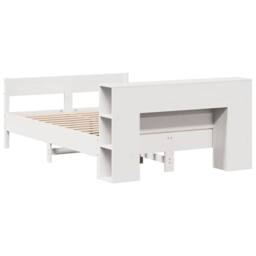 Berkfield Home Decorative Bookcase Bed without Mattress White 140x200cm Solid Wo - Size: 140x200 cm - thumbnail 6