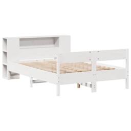 Berkfield Home Decorative Bookcase Bed without Mattress White 140x200cm Solid Wo - Size: 140x200 cm - thumbnail 1