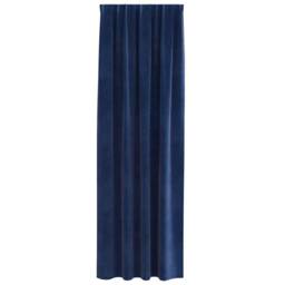 Berkfield Home Blackout Curtains with Top Tape 2 pcs Dark Blue Velvet in Navy - thumbnail 4