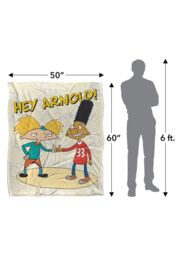 Hey Arnold Arnold & Gerald Silky Touch Super Soft Throw Blanket 152 X 127 cm in White - thumbnail 5