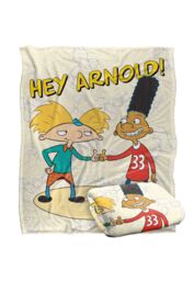 Hey Arnold Arnold & Gerald Silky Touch Super Soft Throw Blanket 152 X 127 cm in White - thumbnail 2