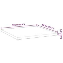 Berkfield Home Table Top Square 90x90x4 cm Solid Wood Acacia in Brown - Size: 90 x 90 x 4 cm - thumbnail 9
