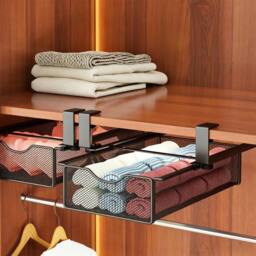 VOGREX Under Desk Pencil Storage Drawer Tray in Black - thumbnail 5