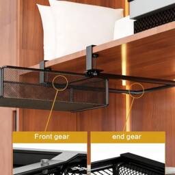 VOGREX Under Desk Pencil Storage Drawer Tray in Black - thumbnail 6