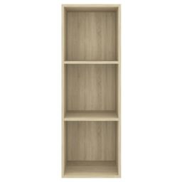 Berkfield Home Wall-mounted TV Cabinet Sonoma Oak 37x37x107 cm Engineered Wood in Brown - Size: 37 x 37 x 107 cm - thumbnail 4