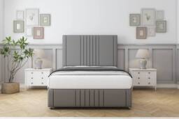"Comfort Beds Royal Dumfries Divan Base 2 Drawers - 54"" Headboard-Footboard in Light Grey - Size: Double" - thumbnail 3