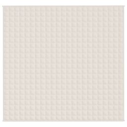 Berkfield Home Weighted Blanket Light Cream 220x240 cm King 15 kg Fabric - thumbnail 3