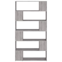 Berkfield Home Book Cabinet/Room Divider Grey Sonoma 100x24x188 cm - Size: 100 x 24 x 188 cm - thumbnail 5