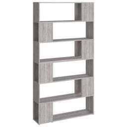 Berkfield Home Book Cabinet/Room Divider Grey Sonoma 100x24x188 cm - Size: 100 x 24 x 188 cm - thumbnail 2