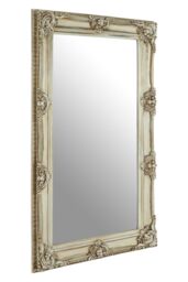Orsina Stately Design Champagne Bead & Reel Wall Mirror, Grand Slim Mirror, Versatile Display Hallway Mirror in Silver - thumbnail 2