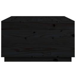 Berkfield Home Coffee Table Black 80x80x45 cm Solid Wood Pine - Size: 80 x 80 x 45 cm - thumbnail 8