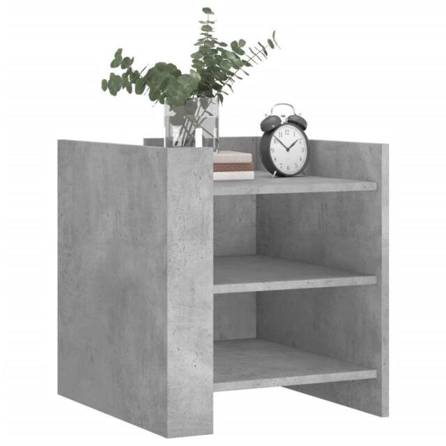 Berkfield Home Decorative Bedside Cabinet Concrete Grey 45x50x50 cm Engineered Wood - Size: 45 x 50 x 50 cm - image 1