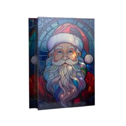 Samuel Alexander 28cm Battery Powered Glass Santa Decoration with White LEDs