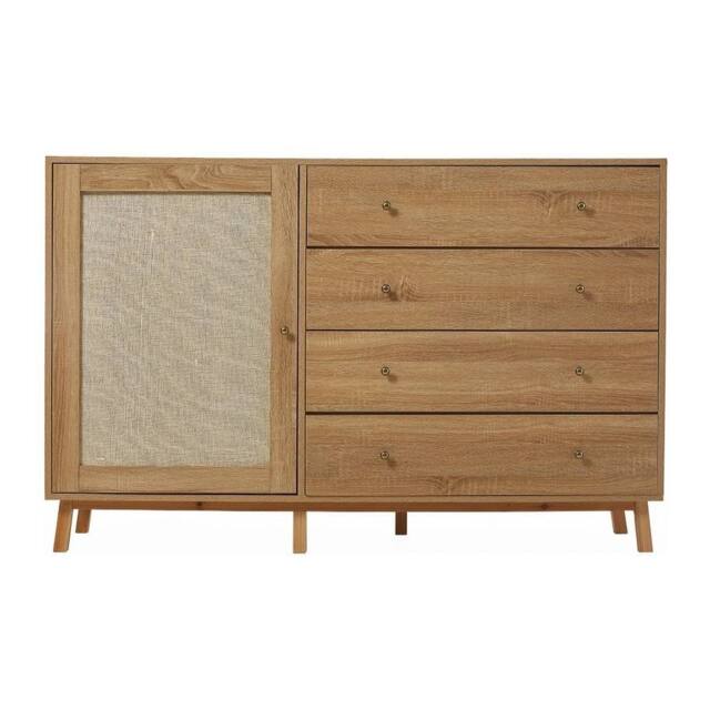 VOGREX Wooden Sideboard with Drawers Storage Cupboard Living Room Furniture - image 1