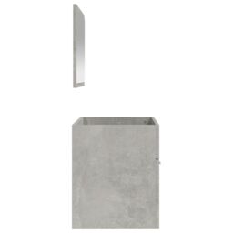 Berkfield Home Bathroom Cabinet with Mirror Concrete Grey Engineered Wood - thumbnail 6