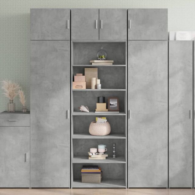 Berkfield Home Highboard Concrete Grey 70x41x185 cm Engineered Wood - Size: 70 x 41 x 185 cm - image 1