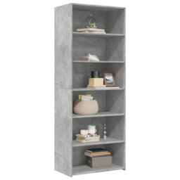 Berkfield Home Highboard Concrete Grey 70x41x185 cm Engineered Wood - Size: 70 x 41 x 185 cm - thumbnail 3