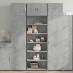Berkfield Home Highboard Concrete Grey 70x41x185 cm Engineered Wood - Size: 70 x 41 x 185 cm - thumbnail 1