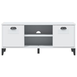 Berkfield Home Shoe Bench VIKEN White 106x35x45 cm Engineered Wood - Size: 106 x 35 x 45 cm - thumbnail 5