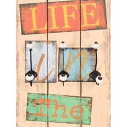 Berkfield Home Wall-mounted Coat Rack with 6 Hooks 120x40 cm LIVE LIFE - thumbnail 4