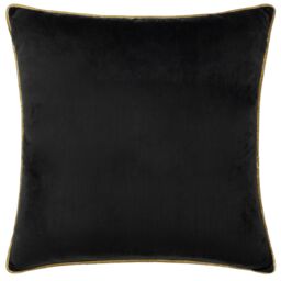 Furn Meridian Velvet Piped Cushion in True Black - Size: 55 cm x 55 cm - thumbnail 2