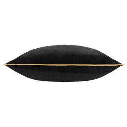 Furn Meridian Velvet Piped Cushion in True Black - Size: 55 cm x 55 cm - thumbnail 3