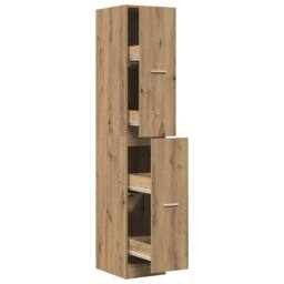Berkfield Home Elegant Apothecary Cabinet¬†Artisian Oak 30x41x174.5 cm Engineere in Brown - thumbnail 4