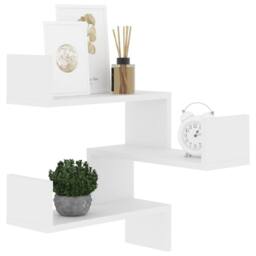 Berkfield Home Wall Corner Shelf White 40x40x50 cm Engineered Wood - Size: 40 x 40 x 50 cm - thumbnail 4