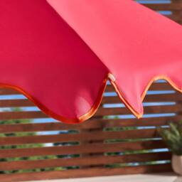 OHS Scallop Edge Parasol Umbrella Garden Outdoor Canopy Sun Shade Beach in Bright Pink - thumbnail 2