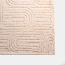 OHS Tufted Arches Throw Teddy Fleece Blanket Winter Soft Warm Bedspread in Stone - Size: 125 cm x 150 cm - thumbnail 6