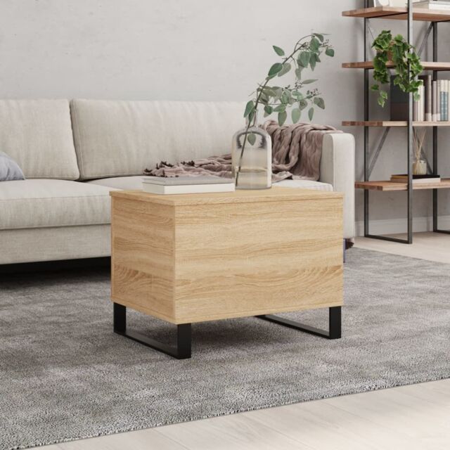 Berkfield Home Coffee Table Sonoma Oak 60x44.5x45 cm Engineered Wood in Brown - image 1