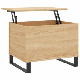Berkfield Home Coffee Table Sonoma Oak 60x44.5x45 cm Engineered Wood in Brown - thumbnail 2