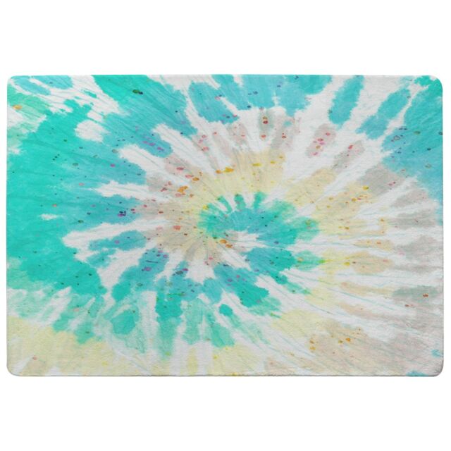 Benjamin Tate Design Tie Dye Pattern Shibori Print Rug in Natural - Size: Large - image 1