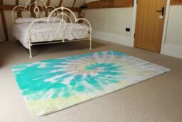 Benjamin Tate Design Tie Dye Pattern Shibori Print Rug in Natural - Size: Large - thumbnail 3
