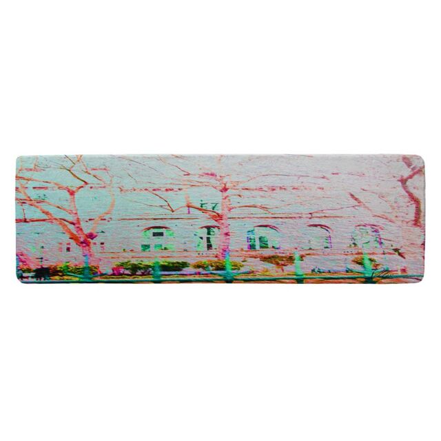 Benjamin Tate Design Red Tree In London Runner Rug in Natural - Size: 67 cm x 230 cm - image 1