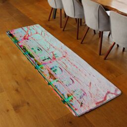 Benjamin Tate Design Red Tree In London Runner Rug in Natural - Size: 67 cm x 230 cm - thumbnail 2