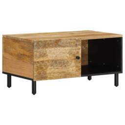 Berkfield Home Beautiful Coffee Table 80x50x40 cm Solid Wood Mango in Brown - Size: 80 x 50 x 40 cm - thumbnail 2