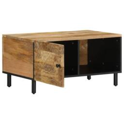 Berkfield Home Beautiful Coffee Table 80x50x40 cm Solid Wood Mango in Brown - Size: 80 x 50 x 40 cm - thumbnail 3