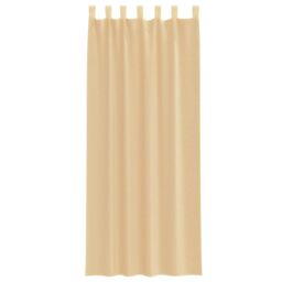 Berkfield Home Voile Curtains with Loops 2 pcs Sand 140x260 cm in Brown - thumbnail 4