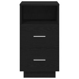 Berkfield Home Bedside Cabinets 2 pcs with 2 Drawers Black 36x36x68 cm - Size: 36 x 36 x 68 cm - thumbnail 4