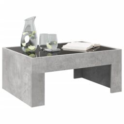 Berkfield Home Coffee Table with Infinity LED Concrete Grey 70x50x30 cm - Size: 70 x 50 x 30 cm - thumbnail 5